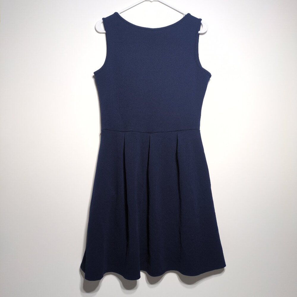 24Seven Comfort Apparel Tank Dress Large Sleeveless Pleated Maternity Fit Flare - Picture 2 of 8